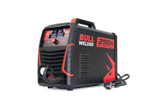 SOLDADORA INDUSTRIAL MULTIPROCESOS – INVERTER 250 A / 4 EN 1 –  MIG, MMA, TIG LIFT  Y  SPOOL GUN