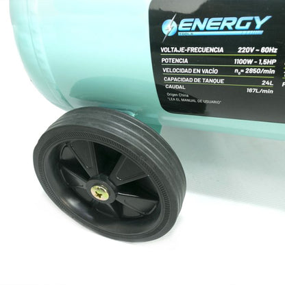 COMPRESOR SIN ACEITE 1100W 24L – ENERGY