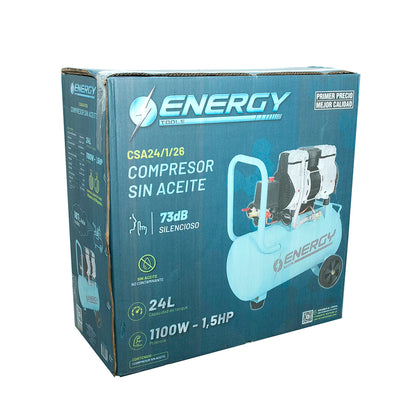 COMPRESOR SIN ACEITE 1100W 24L – ENERGY