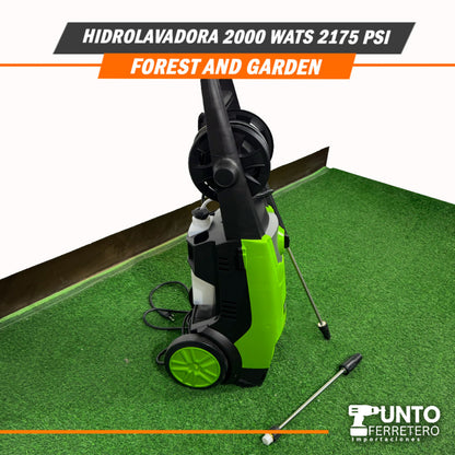 HIDROLAVADORA 2000W 2175 PS 150 BARES + CHAMPUNERA INCORPORADA