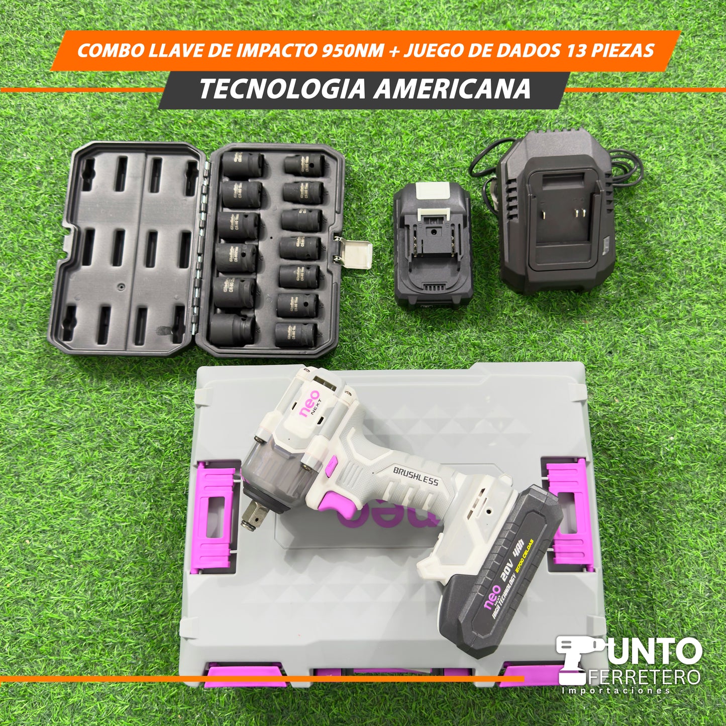 Combo de Llave de Impacto 950Nm🛠️💥