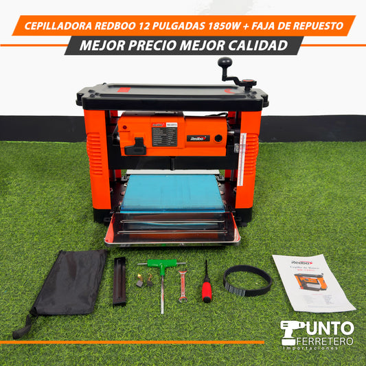 Cepilladora Redboo 12 Pulgadas 1850W+Faja de Respuesto