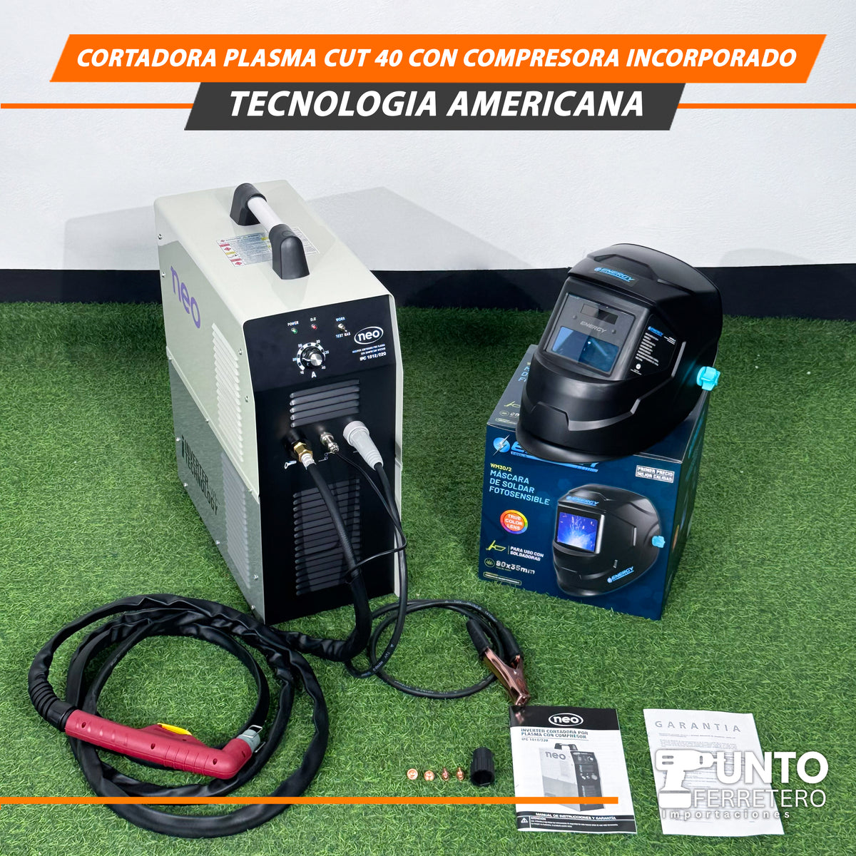 CORTADORA PLASMA NEO CUT 40 CON COMPRESOR INCORPORADO – TECNOLOGÍA AMERICANA
