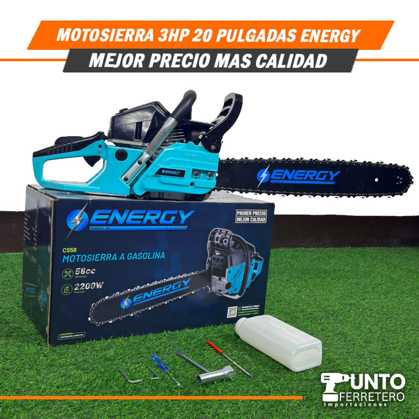 Motosierra 20 Pulgadas 3HP  Energy (Tecnología Americana.)