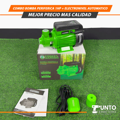 Como Bomba Periférica de 1 HP +Electronivel Automático 🌱💧