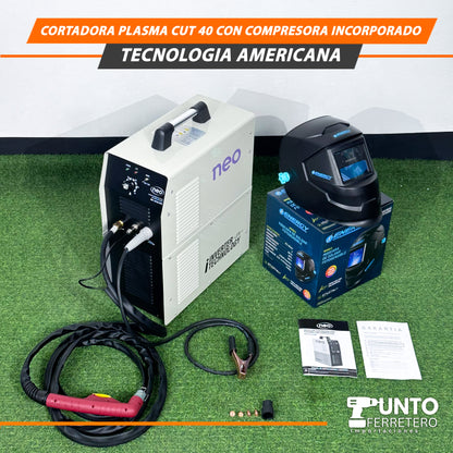 CORTADORA PLASMA NEO CUT 40 CON COMPRESOR INCORPORADO – TECNOLOGÍA AMERICANA
