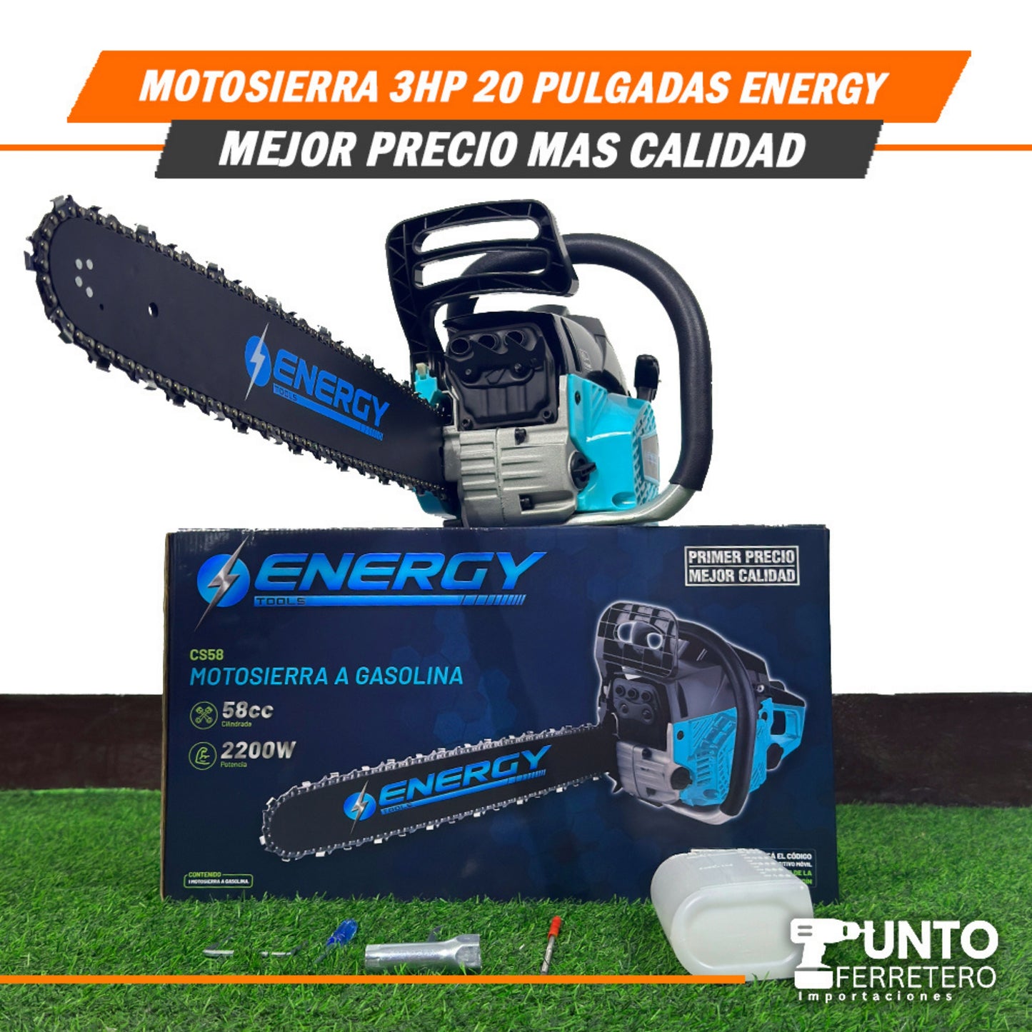 Motosierra 20 Pulgadas 3HP  Energy (Tecnología Americana.)