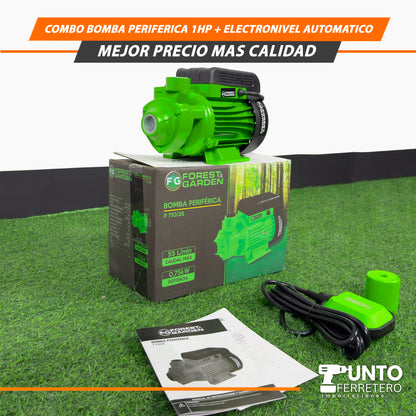 Como Bomba Periférica de 1 HP +Electronivel Automático 🌱💧