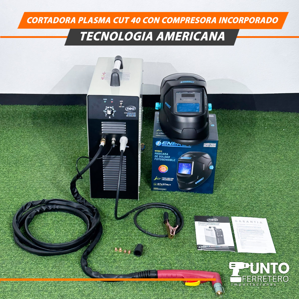 CORTADORA PLASMA NEO CUT 40 CON COMPRESOR INCORPORADO – TECNOLOGÍA AMERICANA