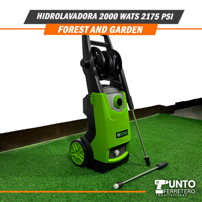 HIDROLAVADORA 2000W 2175 PS 150 BARES + CHAMPUNERA INCORPORADA