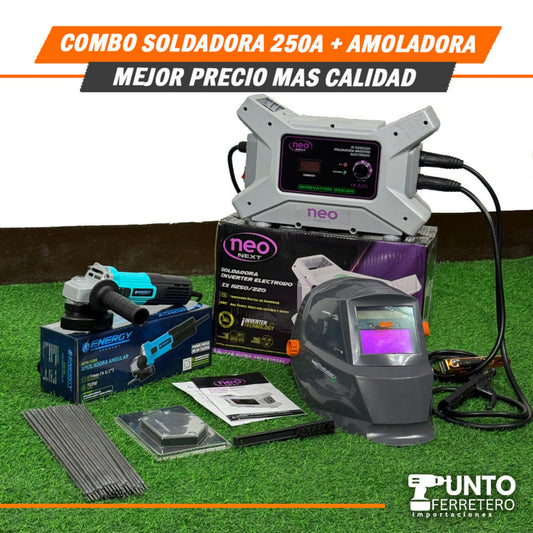 Combo Soldador 250A+Amoladora: ⚡💪