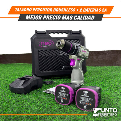 Taladro Percutor 18V Neo (Brushless Sin Carbones) + 2-Baterias
