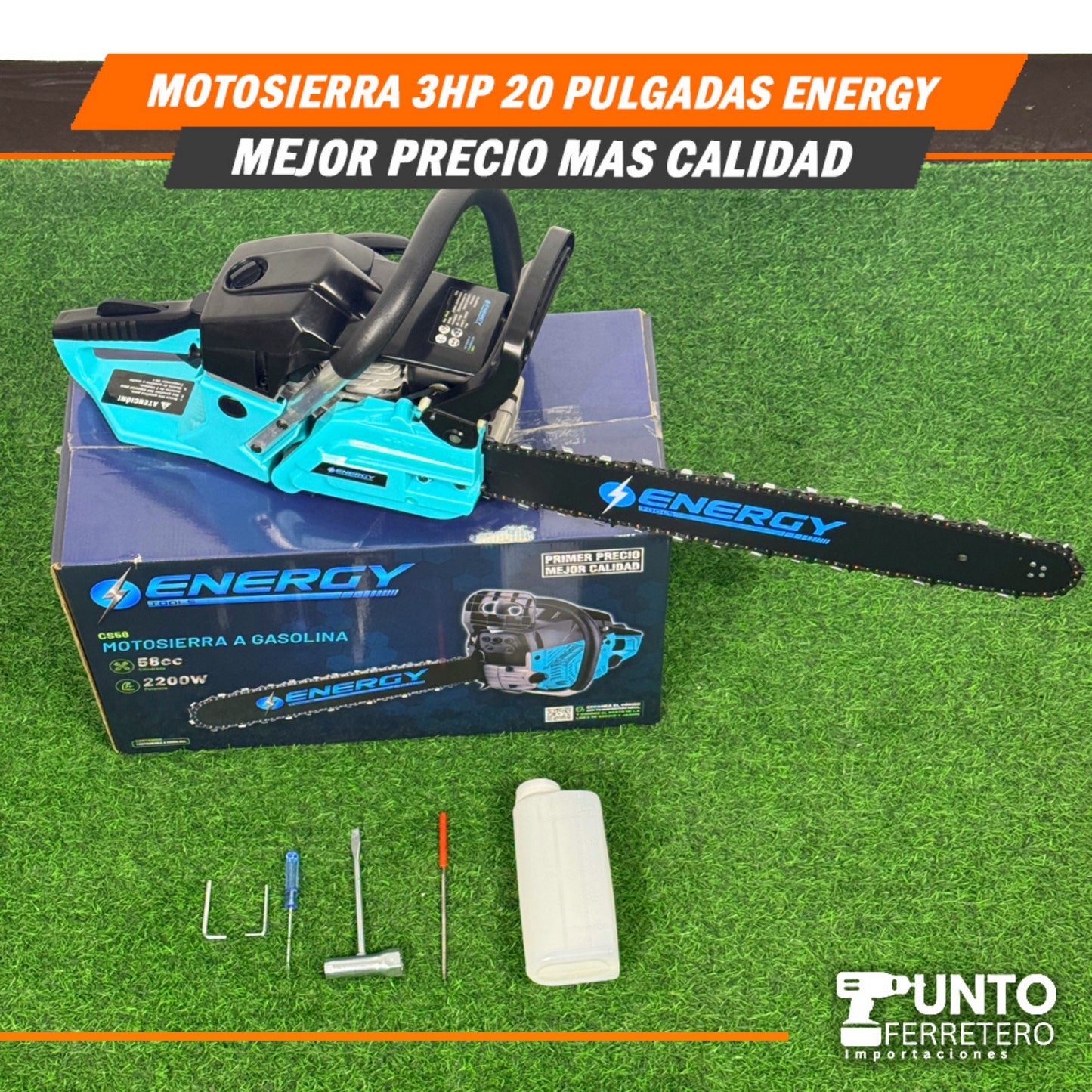 Motosierra 20 Pulgadas 3HP  Energy (Tecnología Americana.)