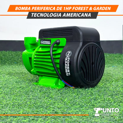 BOMBA PERIFÉRICA 1 HP FOREST AND GARDEN – TECNOLOGÍA AMERICANA