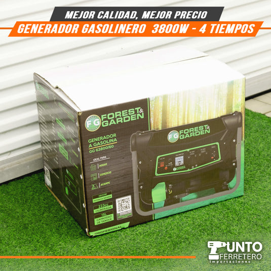 Generador Electrico de 3500W motor 4 tiempos forest & garden