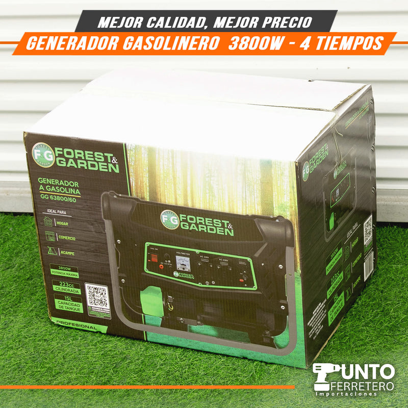 Cargue la imagen en el visor de la galería, Generador Electrico de 3500W motor 4 tiempos forest &amp; garden
