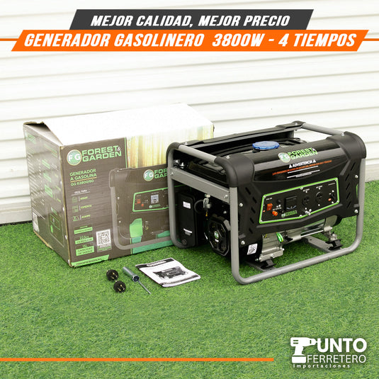 Generador Electrico de 3500W motor 4 tiempos forest & garden