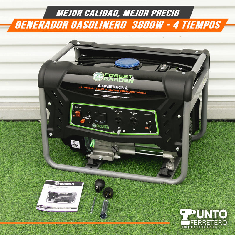 Cargue la imagen en el visor de la galería, Generador Electrico de 3500W motor 4 tiempos forest &amp; garden
