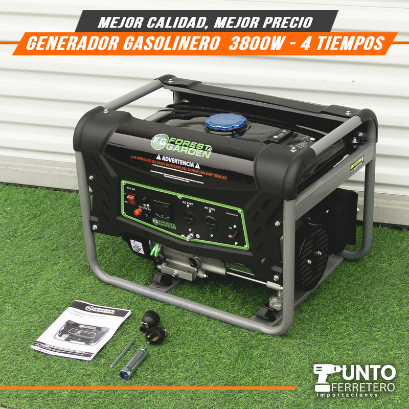 Cargue la imagen en el visor de la galería, Generador Electrico de 3500W motor 4 tiempos forest &amp; garden
