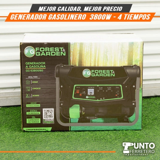 Generador Electrico de 3500W motor 4 tiempos forest & garden