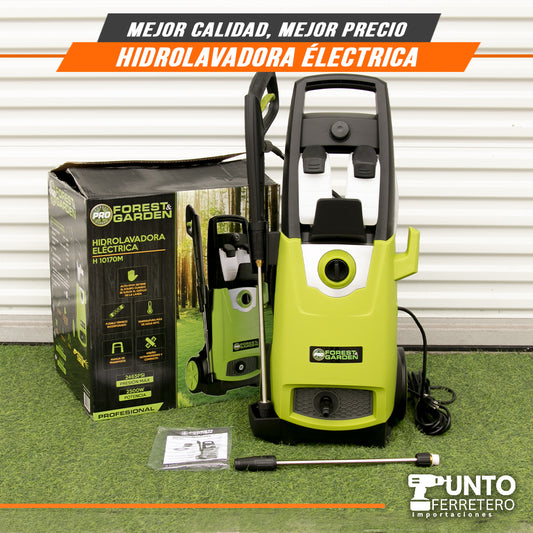 hidrolavadora 2500W industrial  2465psi con 2 dispensadores de jabon forest & garden DOBLE CHAMPUNERA