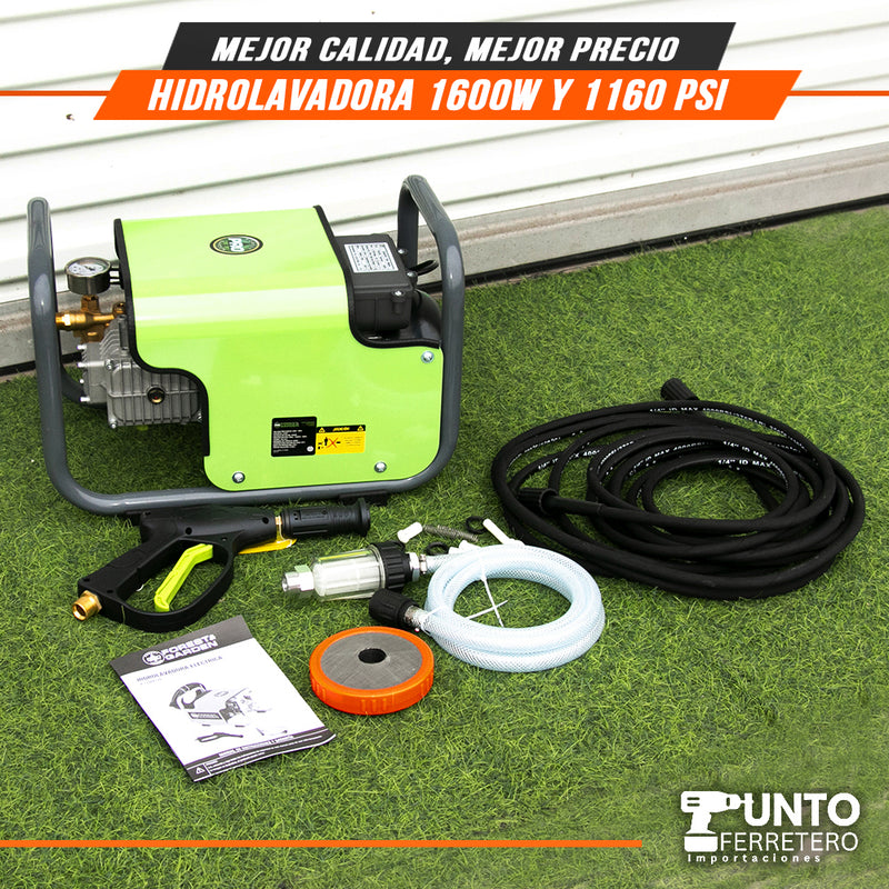 Cargue la imagen en el visor de la galería, HIDROLAVADORA INDUSTRIAL 1600W 1160 PSI forest &amp; garden Motor induccion
