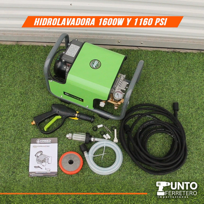 Cargue la imagen en el visor de la galería, HIDROLAVADORA INDUSTRIAL 1600W 1160 PSI forest &amp; garden Motor induccion
