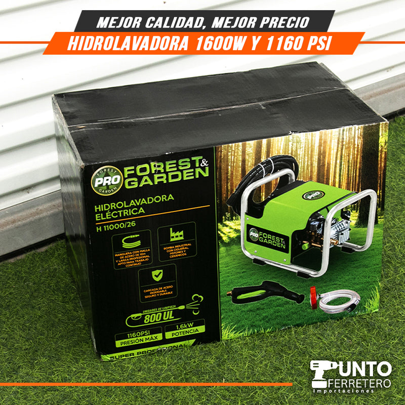 Cargue la imagen en el visor de la galería, HIDROLAVADORA INDUSTRIAL 1600W 1160 PSI forest &amp; garden Motor induccion
