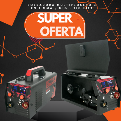 Soldadora multiproceso 3 en 1  USO industrial (TECNOLOGIA AMERICANA) Bull welder
