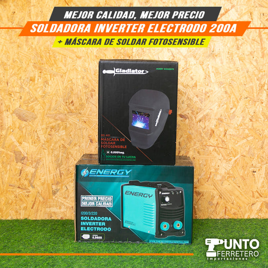 soldadora inverter mma 200A energy + garantia 2 años