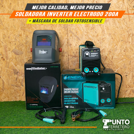 soldadora inverter mma 200A energy + garantia 2 años