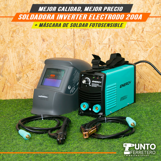 soldadora inverter mma 200A energy + garantia 2 años