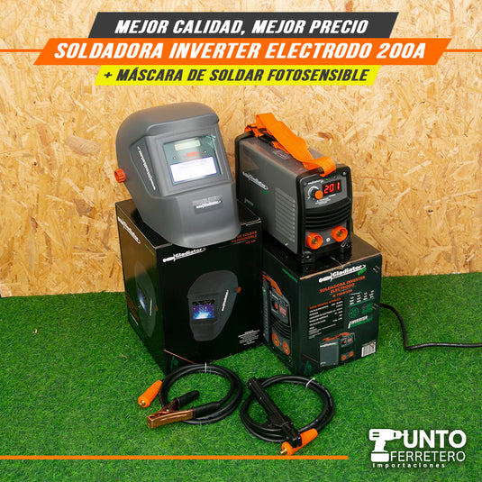 soldadora 200 amperios reales gladiator pro (marca americana)