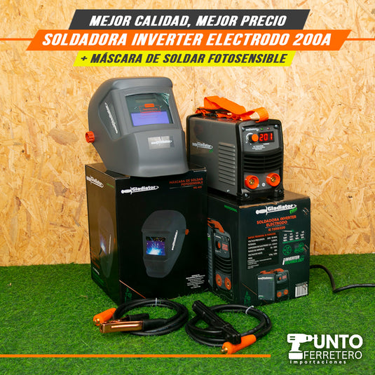 soldadora 200 amperios reales gladiator pro (marca americana)