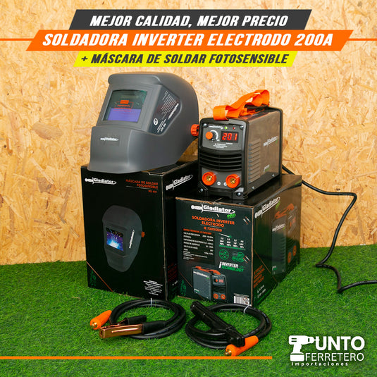 soldadora 200 amperios reales gladiator pro (marca americana)