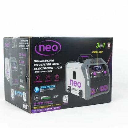soldadora de 140 amperios neo  multiproceso modelo 2026 (mig-mma-tig lift ecnologia americana)
