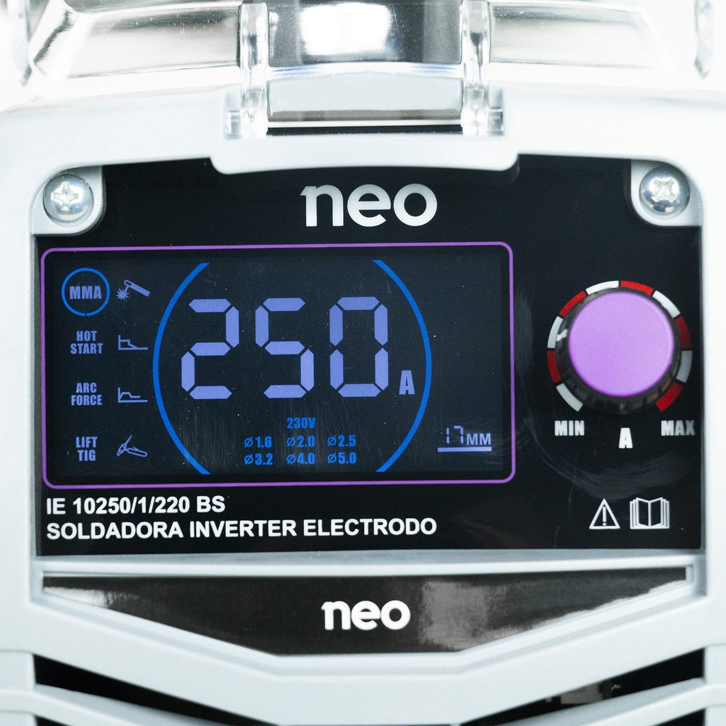 SOLDADORA 250A NEO + MASCARA + 1KG ELECTRODO