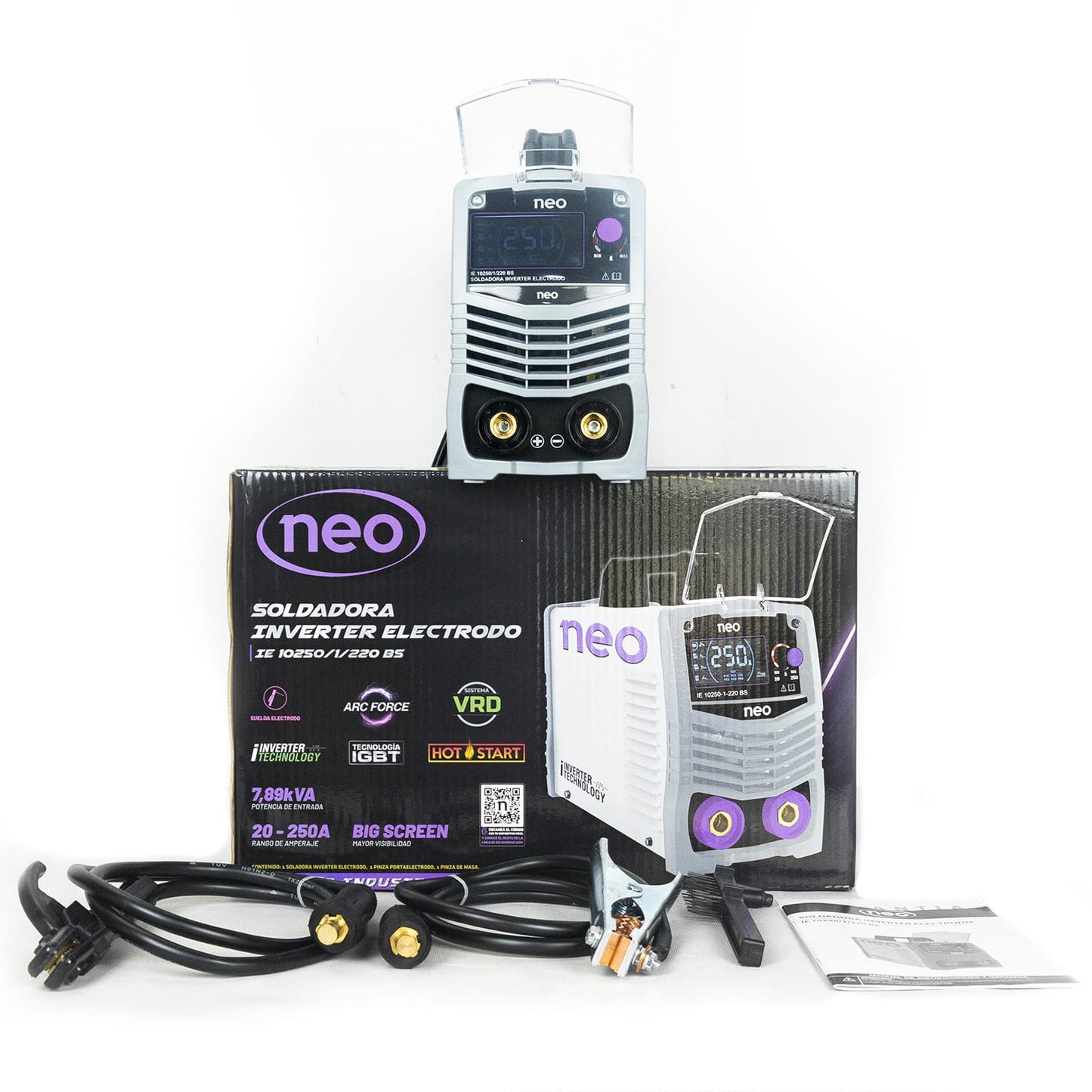 SOLDADORA 250A NEO + MASCARA + 1KG ELECTRODO