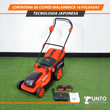 CORTADORA DE CÉSPED INALÁMBRICA REDBO DE 16” – TECNOLOGÍA JAPONESA