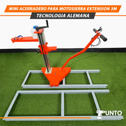 MINI ASERRADERO PARA MOTOSIERRA CON EXTENSIÓN DE 3 M – TECNOLOGÍA ALEMANA