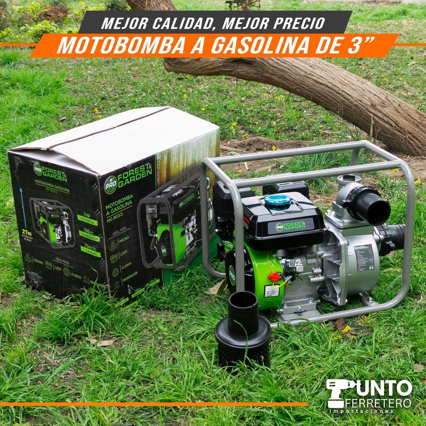 Motobomba 3x3 Forest Garden  motor 4 tiempos gasolinero