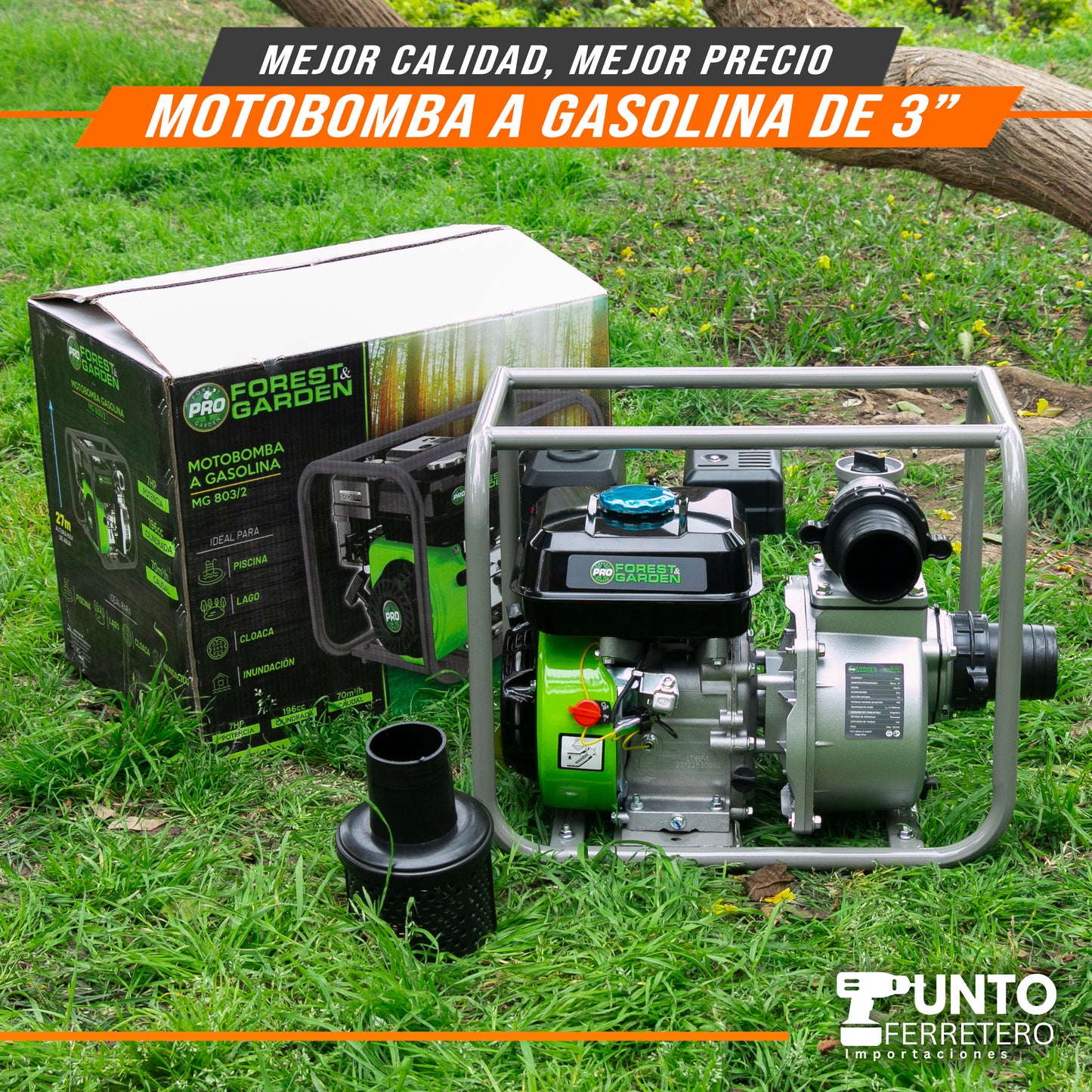 Motobomba 3x3 Forest Garden  motor 4 tiempos gasolinero