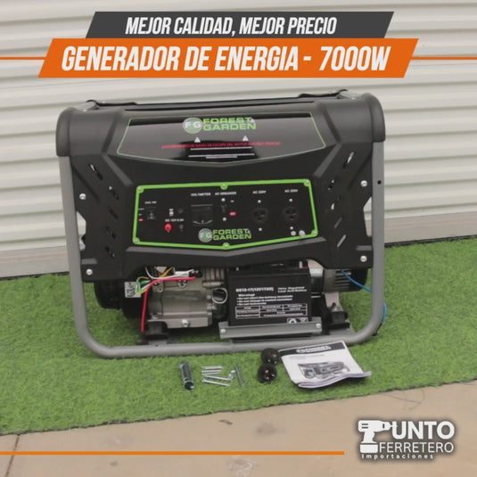 GENERADOR ELECTRICO 7500W MOTOR 4 TIEMPOS 420 CC 25 LITROS forest & garden