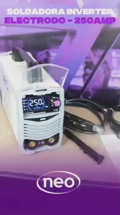 SOLDADORA 250A NEO + MASCARA + 1KG ELECTRODO