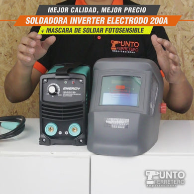 soldadora inverter mma 200A energy + garantia 2 años