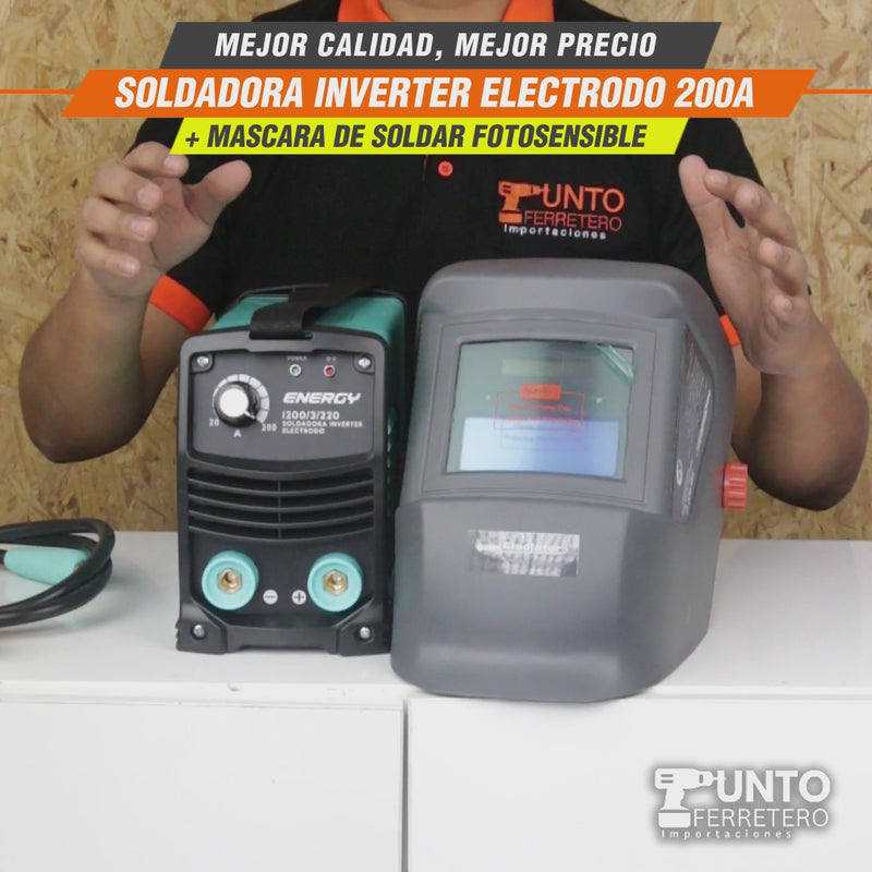 Cargar y reproducir video en Gallery Viewer, soldadora inverter mma 200A energy + garantia 2 años
