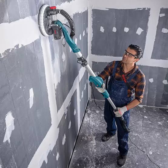 Lijadora de techo y pared total 1050W + 6 lijas