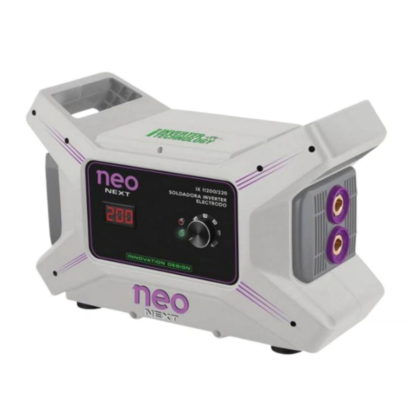 SOLDADORA ELÉCTRICA INVERTER 200A MMA + MASCARA DE SOLDAR -NEO